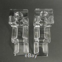 WILBER ORME PRISTINE TABLE ARCHITECTURE Art Deco Cambridge Glass Candleholders