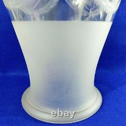 WOW! Large 23 Etched & Frosted Glass Hurricane Lamp Globe Shade Candle Holder