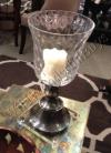 Water Glass Hurricane Candle Holder Bronze 22 Large Pedestal Centerpiece New