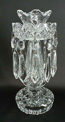 Waterford Candlestick Holder Crystal Glass Vintage Lismore Bobeche Prisms