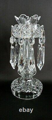 Waterford Candlestick Holder Crystal Glass Vintage Lismore Bobeche Prisms