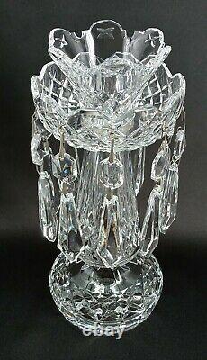 Waterford Candlestick Holder Crystal Glass Vintage Lismore Bobeche Prisms