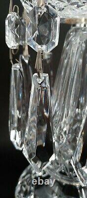 Waterford Candlestick Holder Crystal Glass Vintage Lismore Bobeche Prisms