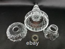 Waterford Candlestick Holder Crystal Glass Vintage Lismore Bobeche Prisms