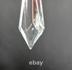 Waterford Candlestick Holder Crystal Glass Vintage Lismore Bobeche Prisms