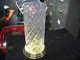 Waterford Crystal 12-1/2 Hurricane Candle Holder With Brass Base