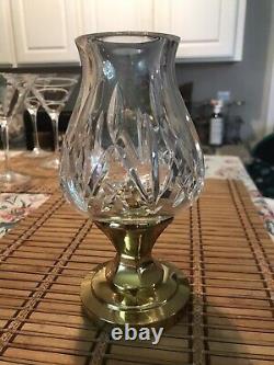 Waterford Crystal Belmont Gold Hurricane Lamp Candle Holder