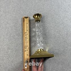 Waterford Crystal Brass Cambridge Candlestick Holders Pair Taper Candle Sticks