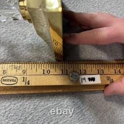 Waterford Crystal Brass Cambridge Candlestick Holders Pair Taper Candle Sticks