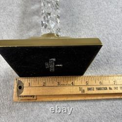 Waterford Crystal Brass Cambridge Candlestick Holders Pair Taper Candle Sticks