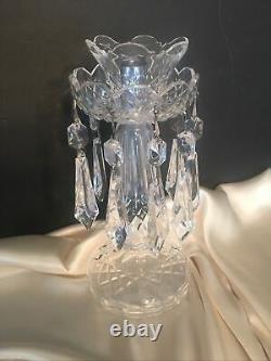Waterford Crystal Candelabra Candlestick 10 With Bobeches And Prisms