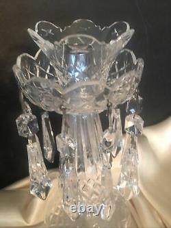 Waterford Crystal Candelabra Candlestick 10 With Bobeches And Prisms