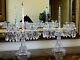 Waterford Crystal Double Arm Candelabras With Bobeches & Prisms Vintage Pair