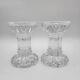 Waterford Crystal Glass Bethany 5.5 Pillar Candle Holders Stands Lot Of 2 Vtg