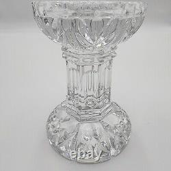 Waterford Crystal Glass Bethany 5.5 Pillar Candle Holders Stands Lot of 2 VTG