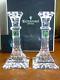 Waterford Crystal Lismore 8 Candlesticks Candle Holders Pair Set/2 Newithbox