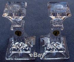 Waterford Crystal Lismore 6 Inch Candle Holders Candlesticks New in Box