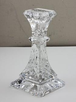 Waterford Crystal Lismore 6 Square Base Candlestick / Candle Holder Set of 2