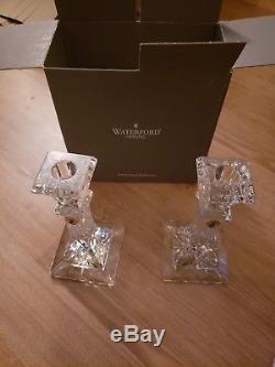 Waterford Crystal Lismore 8 Candlesticks Candle Holders set