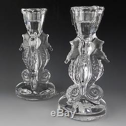 Waterford Crystal New SEAHORSE CandleStick 6 Pair Candle Holder Stick 3 / side