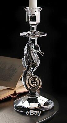 Waterford Crystal Prestige Collection Seahorse Candlestick 28.5cm. Brand New