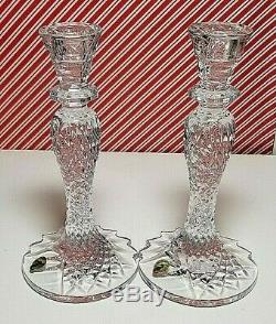 Waterford Crystal Sea Jewel Candle Sticks! 1 Pair! NIB