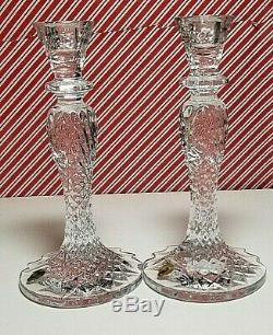 Waterford Crystal Sea Jewel Candle Sticks! 1 Pair! NIB