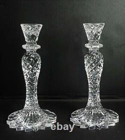 Waterford Crystal Sea Jewel Set 2 Candlesticks 10 Candle Holders