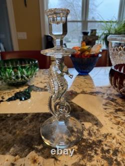 Waterford Crystal Seahorse Candle Candlestick Holders Single
