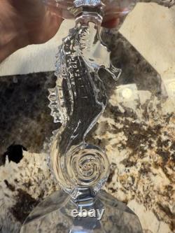 Waterford Crystal Seahorse Candle Candlestick Holders Single