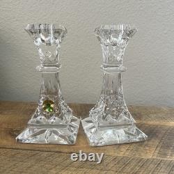Waterford Lismore 6 Candlestick Holders SET/2 Square Base 1 New