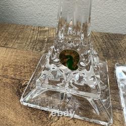 Waterford Lismore 6 Candlestick Holders SET/2 Square Base 1 New