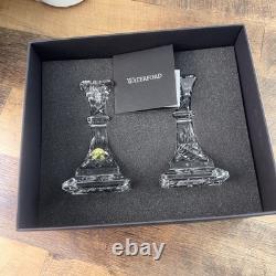 Waterford Lismore 6 Candlestick Holders SET/2 Square Base 1 New