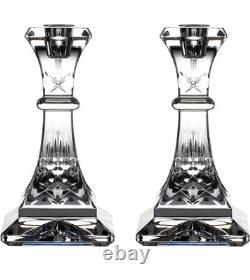 Waterford Lismore 6 Candlestick Holders SET/2 Square Base 1 New