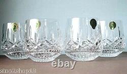 Waterford Lismore Roly Poly Old Fashioned Tumbler DOF Set / 4 Glasses New In Box