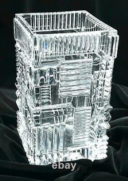 Waterford Marquis Lead Crystal Glass, 8 Cubist Hurricane Votive Candle Holder V