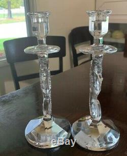 Waterford One Pair Seahorse CANDLEHOLDERS/CANDLESTICKS 11 Label