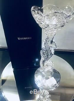 Waterford Seahorse Pillar Crystal Candlestick New In Box 11.25