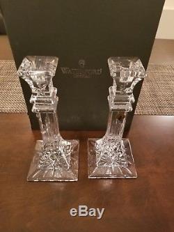 Waterford crystal pillar candle holders