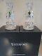 Waterford Crystal Seahorse Candle Holder Pair Candlesticks Boxed