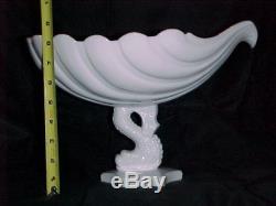 Westmoreland Dolphin Candle Holders & 12 Shell Bowl