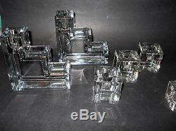 Wilber Orme Pristine Table Architecture Candleholders Glass Art Deco Machine Age