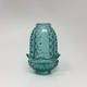 Wilkerson Glass Teal Blue Uv Pink Glow Hobnail Fairy Lamp Lite / Candle Holder