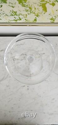 Williams Sonoma Crystal Glass Tall Pillar Candle Holders 2