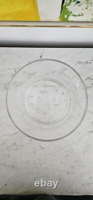 Williams Sonoma Crystal Glass Tall Pillar Candle Holders 2