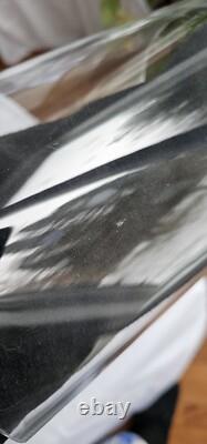 Williams Sonoma Crystal Glass Tall Pillar Candle Holders 2