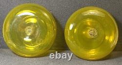 Winslow Anderson Yellow Floating Candle Holder, #902, BLENKO RARE! HARD TO FIND