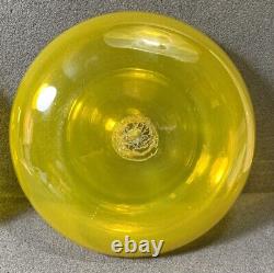 Winslow Anderson Yellow Floating Candle Holder, #902, BLENKO RARE! HARD TO FIND