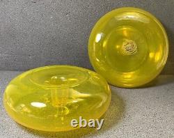 Winslow Anderson Yellow Floating Candle Holder, #902, BLENKO RARE! HARD TO FIND