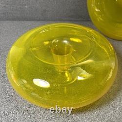 Winslow Anderson Yellow Floating Candle Holder, #902, BLENKO RARE! HARD TO FIND